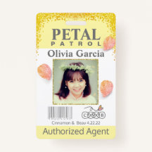 flower Girl Petal Patrol Badge