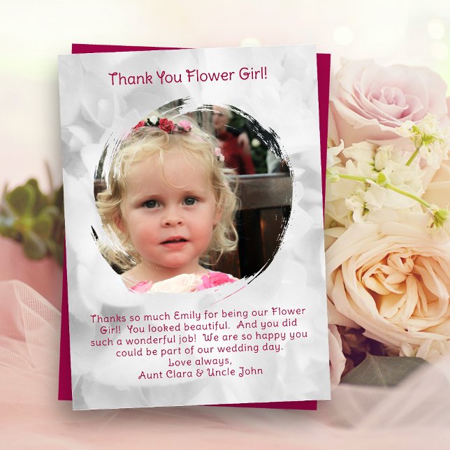 Flower Girl Photo Thank you Message (Creator Uploaded)