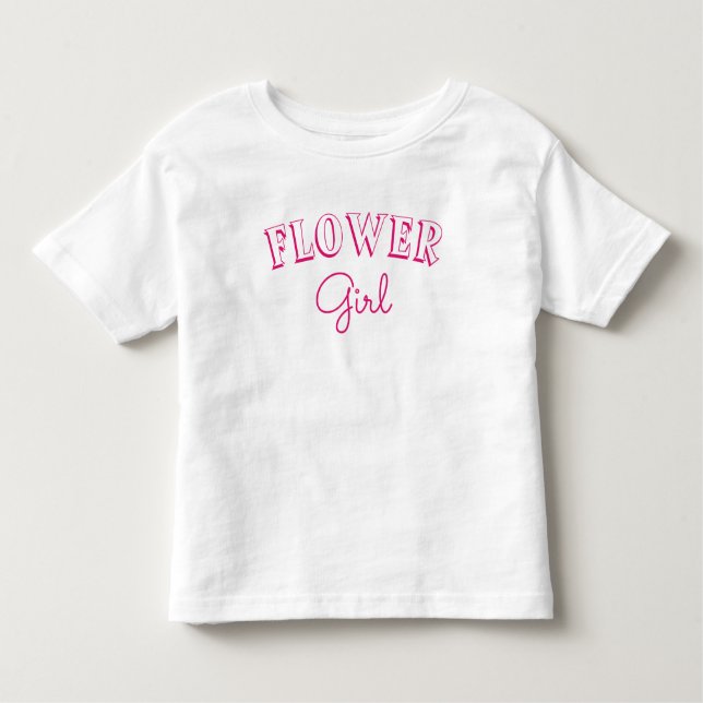 Flower Girl Pink Toddler T-Shirt (Front)