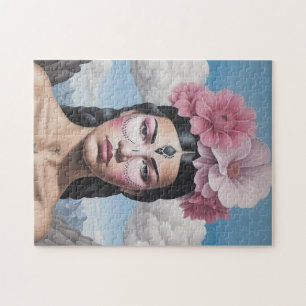 Flower girl portrait jigsaw puzzle