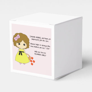 Flower girl proposal box - brunette