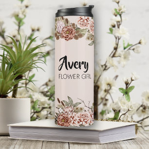 Flower Girl Proposal Gift Custom Bridal Shower Thermal Tumbler