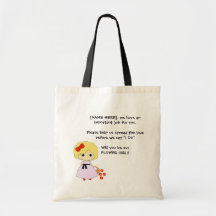 Flower Girl Proposal Tote - Blonde