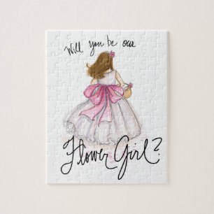 Flower Girl? Puzzle Brunette Girl
