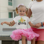 Flower Girl Retro Mint Chalkboard Wedding Baby T-Shirt<br><div class="desc">Chalkboard Banner Cute Flower Girl Modern Mint Damask Wedding T-shirt or change to any member of the bridal party.  This t-shirt can be for any member of the bridal party just change the title and choose another size/style.</div>