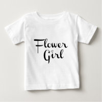 Flower Girl Retro Script Black on White
