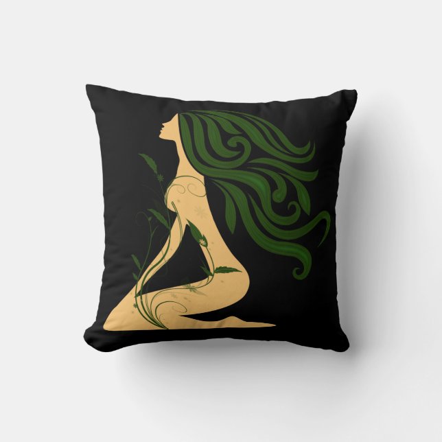 Flower Girl Reversible Pillow (Front)