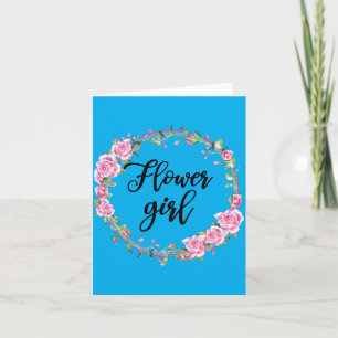 Flower Girl Shirt Girls Wedding Matching Bridal Card
