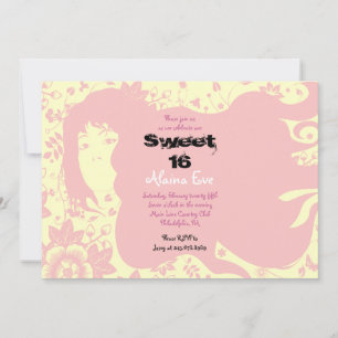 Flower Girl Sweet 16 Sixteen Invitation Invite