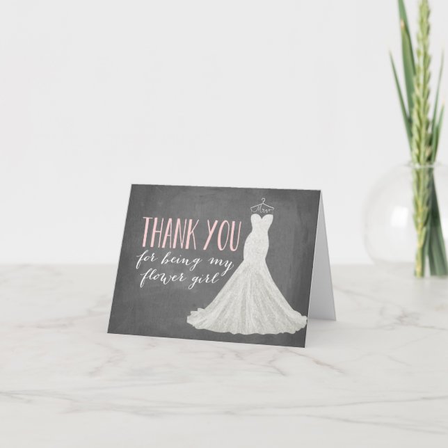Flower Girl Thank You | Bridesmaid Card (Front)