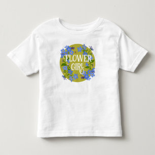 Flower Girl Toddler Wedding floral Forget me nots T-Shirt