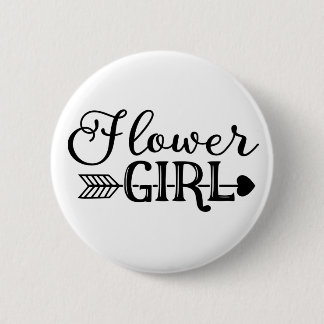 Flower Girl, Tribe Arrow, Wedding Party 6 Cm Round Badge