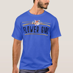 Flower Girl Wedding Day Bride Cute Pretty Floral T-Shirt