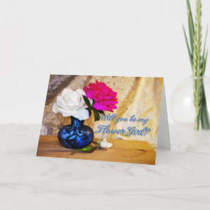 Flower girl wedding party invitation