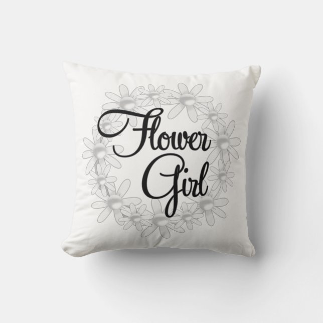 Flower GIRL .Wedding Shower Gift MoJo Pillows (Front)