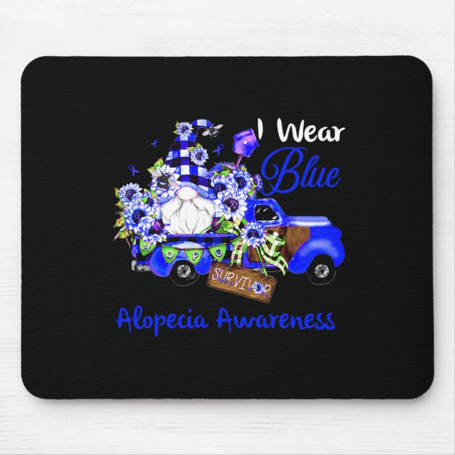Flower Gnome Survivor Alopecia Awareness  Mouse Pad (Front)
