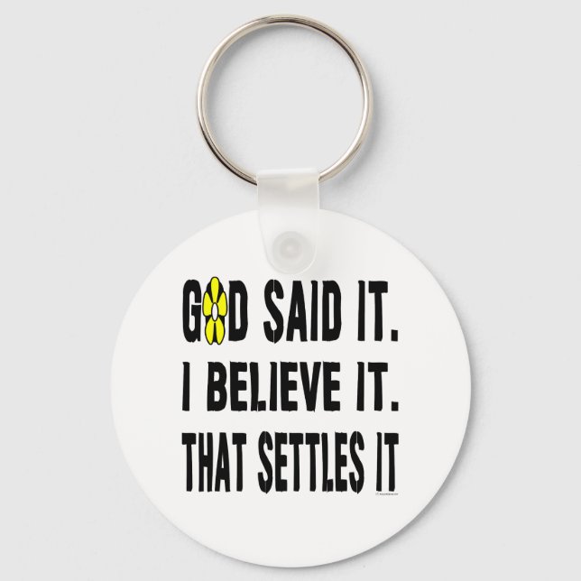 Flower God Said Key Ring (Front)