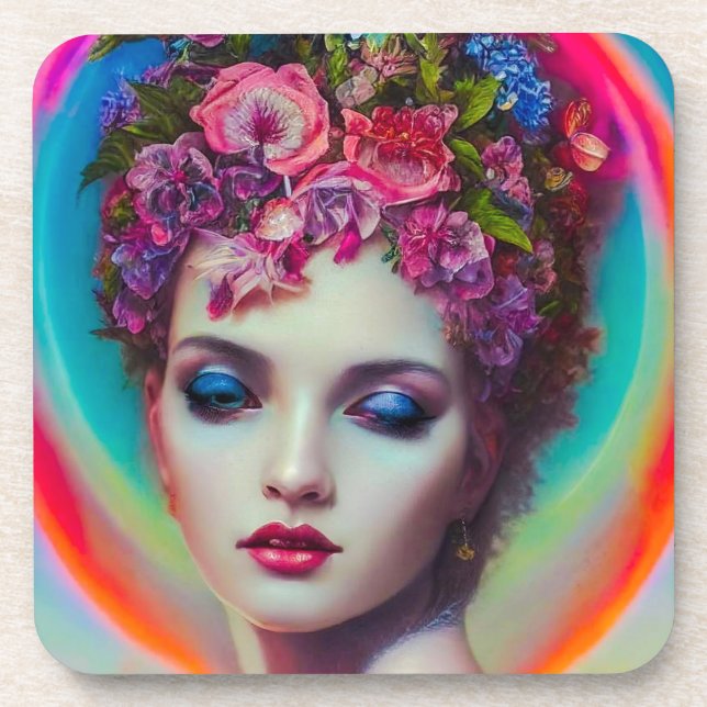 Flower Goddess  Coaster (Front)