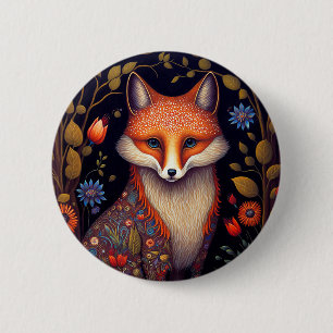 Flower Goddess Fantasy Art Button