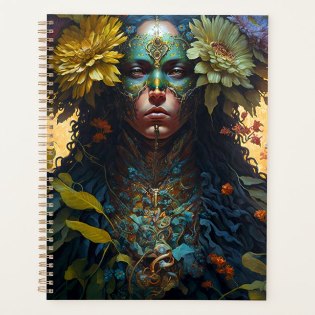 Flower Goddess Fantasy Art Planner (Front)