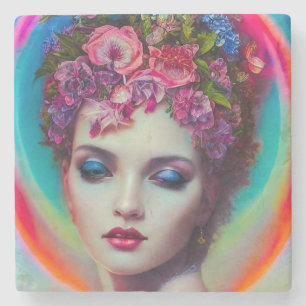 Flower Goddess Stone Coaster