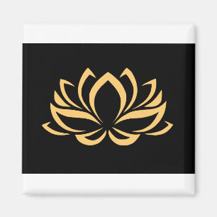 Flower Gold Golden Lotus Magnet