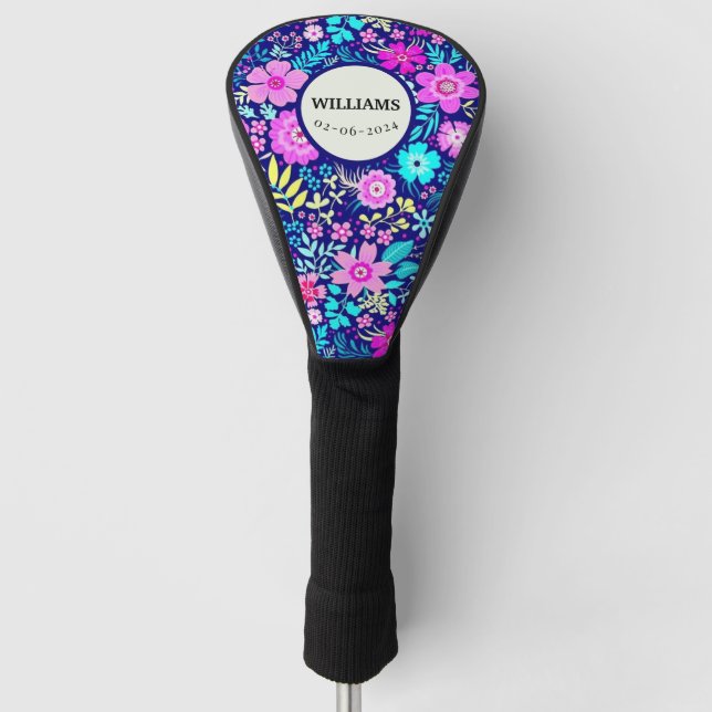 FLOWER GOLF HEAD COVER (Front)