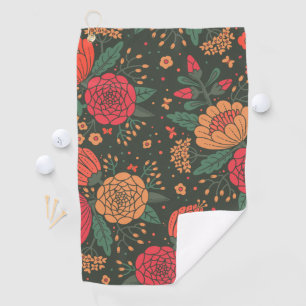 flower golf towel