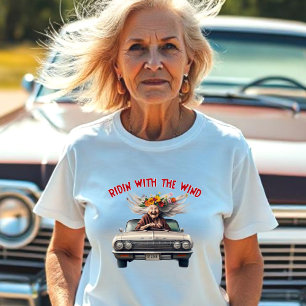 Flower Grandma Ridin with the Wind in her 64 T-Shirt