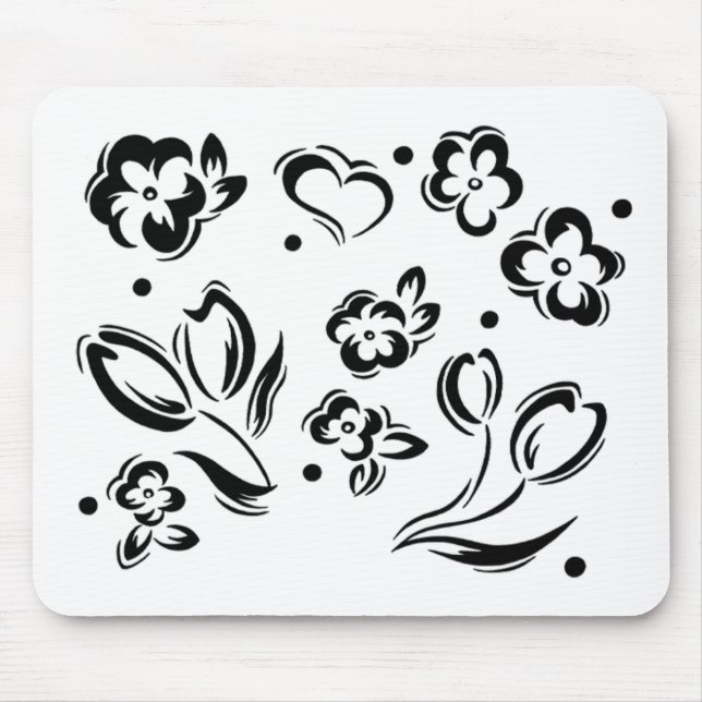 Flower graphic mouse pad (Front)
