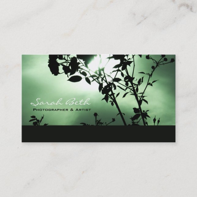 Flower Green Business Card (Front)