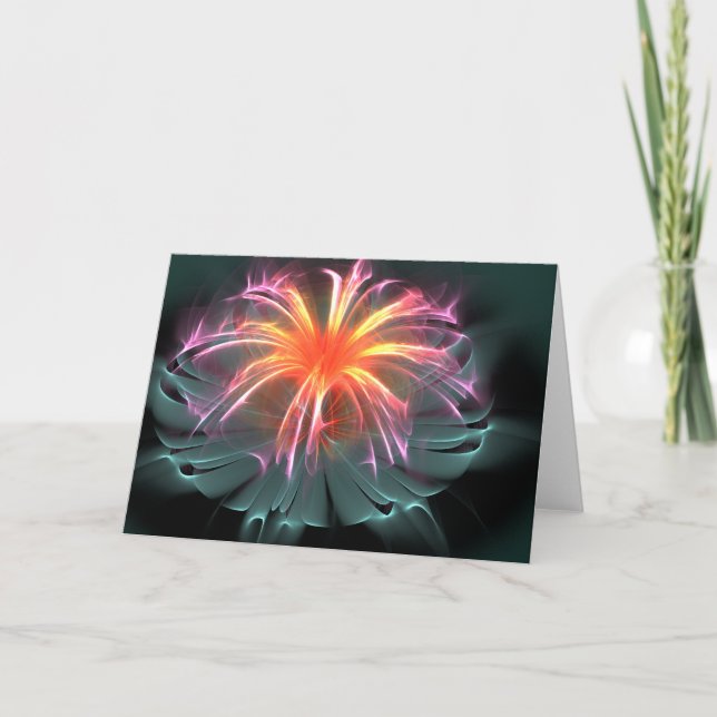 Flower Greeting (Blank Inside) Card (Front)