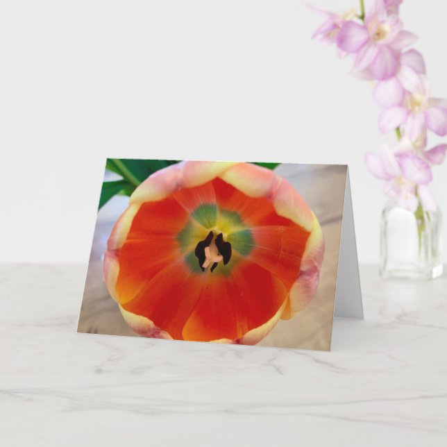Flower Greeting Card (Orchid)