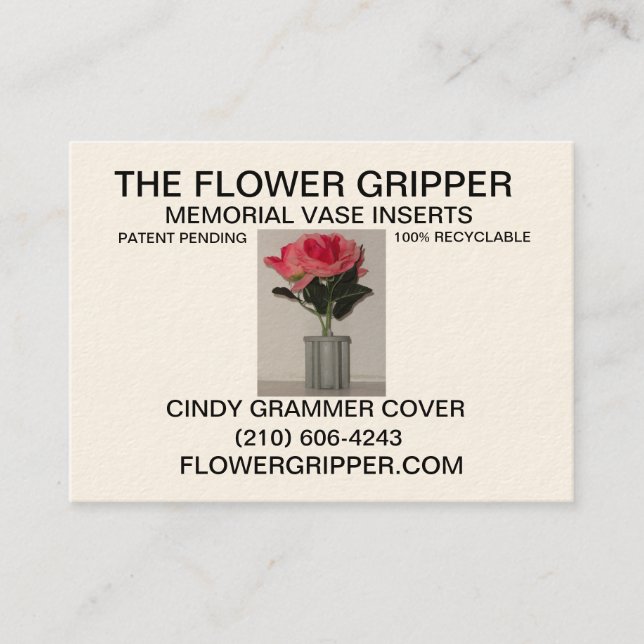 Flower Gripper Resized Back Business Card (Front)