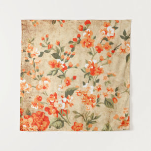 Flower grunge art tapestry
