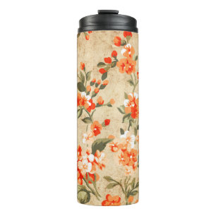 Flower grunge art thermal tumbler
