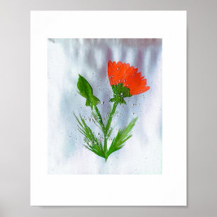 Flower-hand art poster