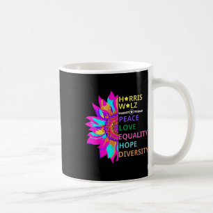 Flower Harris Wheimer 2024 Peace Love Equality Hop Coffee Mug