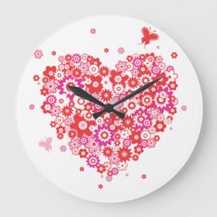 Flower Heart 1 Clocks