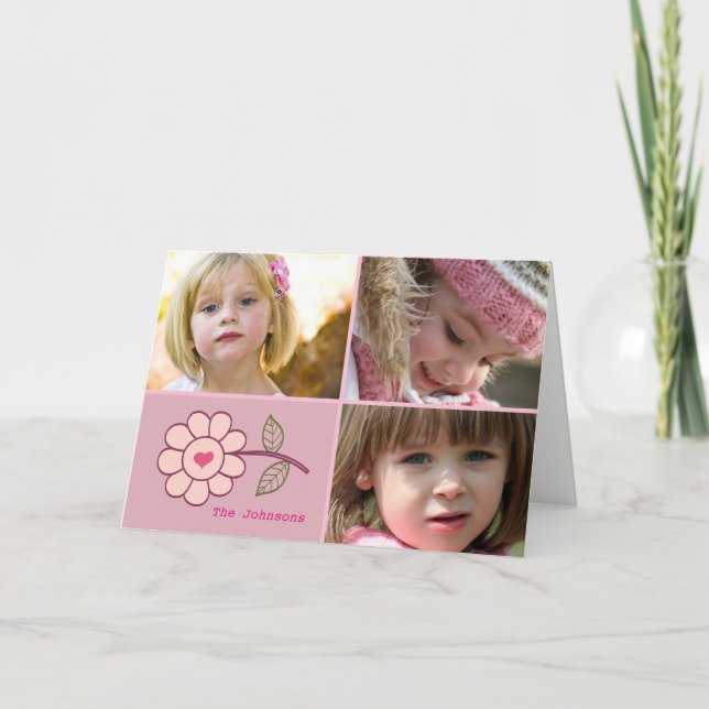 flower heart holiday card (Front)