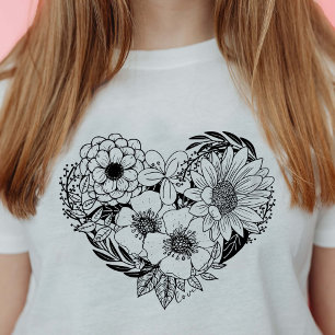 Flower Heart Love T-Shirt