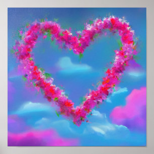 Flower Heart Poster