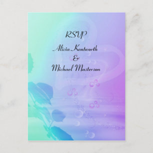 Flower & Heart RSVP Postcard