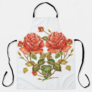 Flower heart seamless pattern apron
