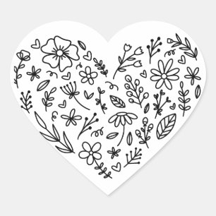 Flower Heart sticker , Flower, Wildflowers Botanic