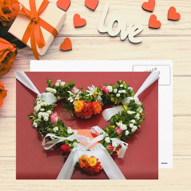 Flower Heart Wreath Postcard (Flower Heart Wreath Postcard)