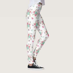 Flower/hearts  - Leggings