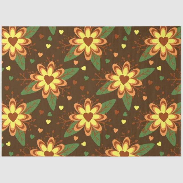 flower hearts tissue paper (Front)