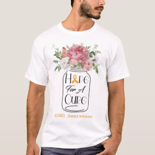 Flower Hope For A Cure ADHD Awareness T-Shirt