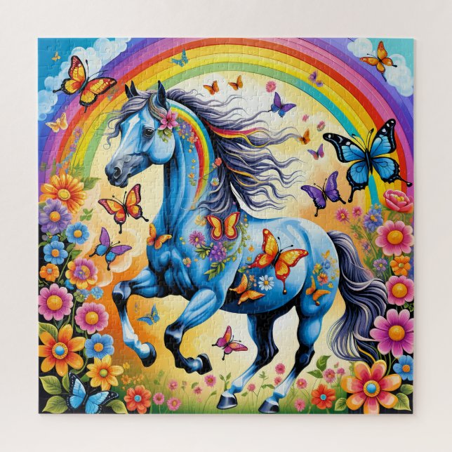 Flower horse jigsaw puzzle (Vertical)